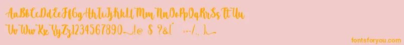 Police Atomic Robusta   Personal Use – polices orange sur fond rose