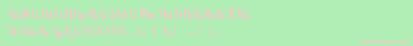 Atomic Robusta   Personal Use-fontti – vaaleanpunaiset fontit vihreällä taustalla