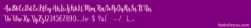 Atomic Robusta   Personal Use Font – Pink Fonts on Purple Background