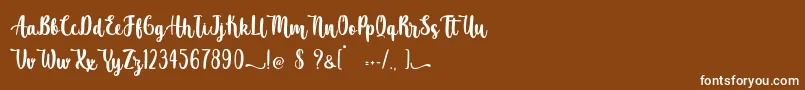 Шрифт Atomic Robusta   Personal Use – белые шрифты на коричневом фоне