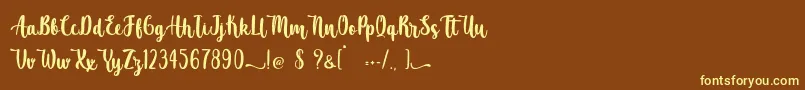 Atomic Robusta   Personal Use Font – Yellow Fonts on Brown Background