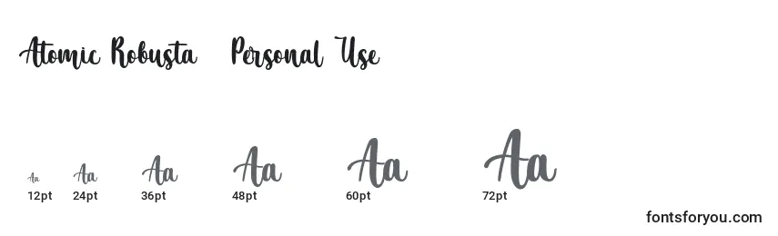Atomic Robusta   Personal Use Font Sizes
