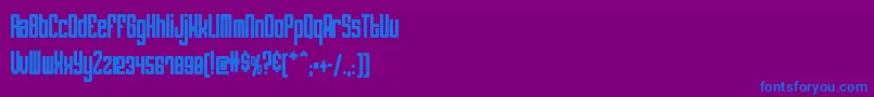 atomic Font – Blue Fonts on Purple Background