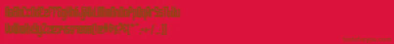 atomic Font – Brown Fonts on Red Background