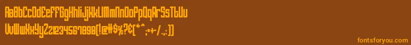 atomic Font – Orange Fonts on Brown Background