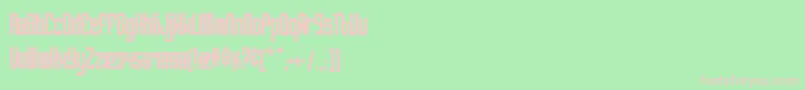 atomic Font – Pink Fonts on Green Background