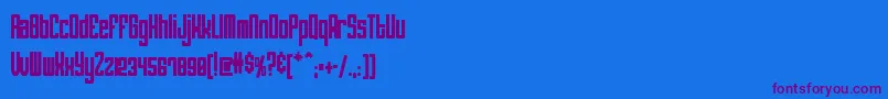 atomic Font – Purple Fonts on Blue Background