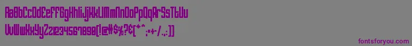 フォントatomic – 紫色のフォント、灰色の背景