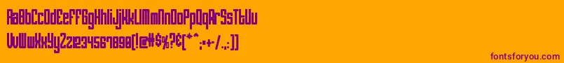 atomic Font – Purple Fonts on Orange Background
