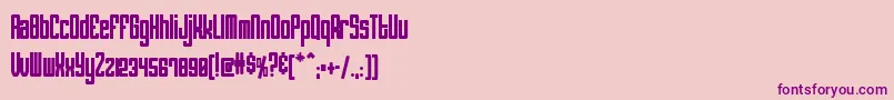 atomic Font – Purple Fonts on Pink Background