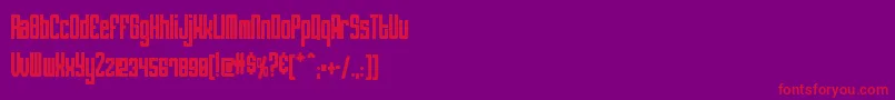atomic Font – Red Fonts on Purple Background