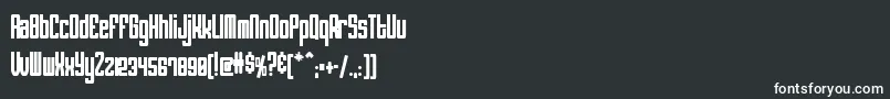 atomic Font – White Fonts on Black Background