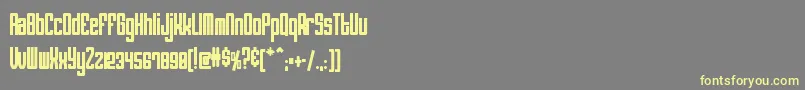atomic Font – Yellow Fonts on Gray Background