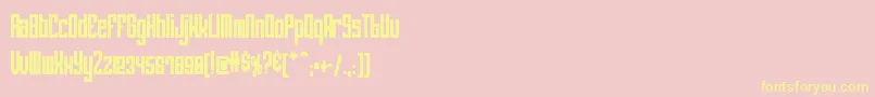 atomic Font – Yellow Fonts on Pink Background