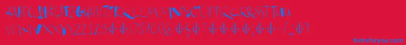 Atonement DEMO Font – Blue Fonts on Red Background