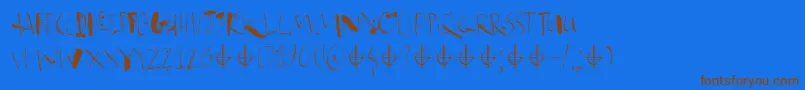 Atonement DEMO Font – Brown Fonts on Blue Background