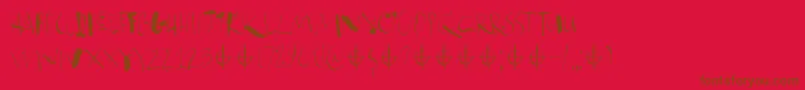 Atonement DEMO Font – Brown Fonts on Red Background