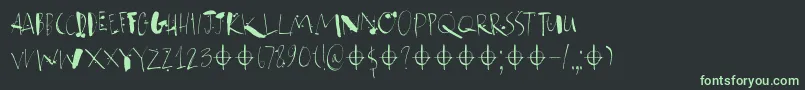 Atonement DEMO Font – Green Fonts on Black Background