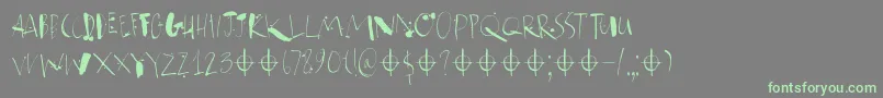 Atonement DEMO Font – Green Fonts on Gray Background