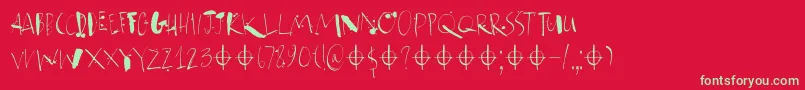 Atonement DEMO Font – Green Fonts on Red Background