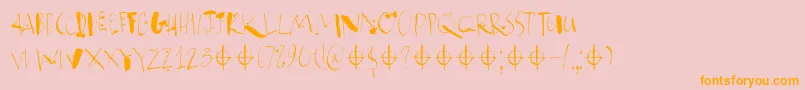 Atonement DEMO Font – Orange Fonts on Pink Background