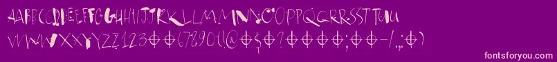 Atonement DEMO Font – Pink Fonts on Purple Background
