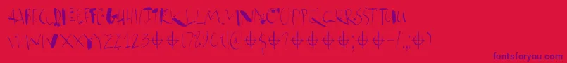 Atonement DEMO Font – Purple Fonts on Red Background