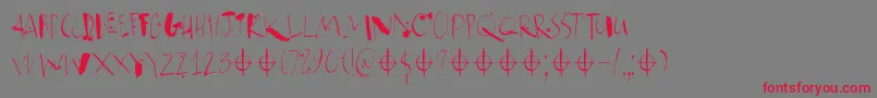 Atonement DEMO Font – Red Fonts on Gray Background