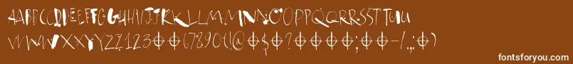 フォントAtonement DEMO – 茶色の背景に白い文字