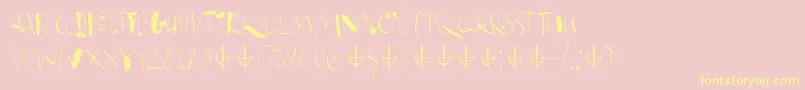 Atonement DEMO Font – Yellow Fonts on Pink Background