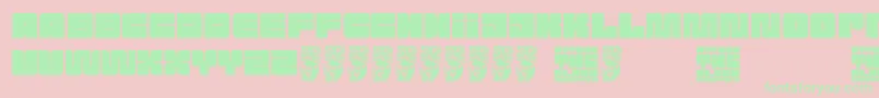 Attack the Block Font – Green Fonts on Pink Background