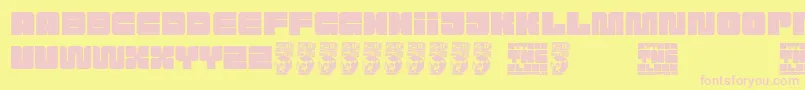 fuente Attack the Block – Fuentes Rosadas Sobre Fondo Amarillo