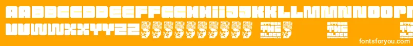 fuente Attack the Block – Fuentes Blancas Sobre Fondo Naranja