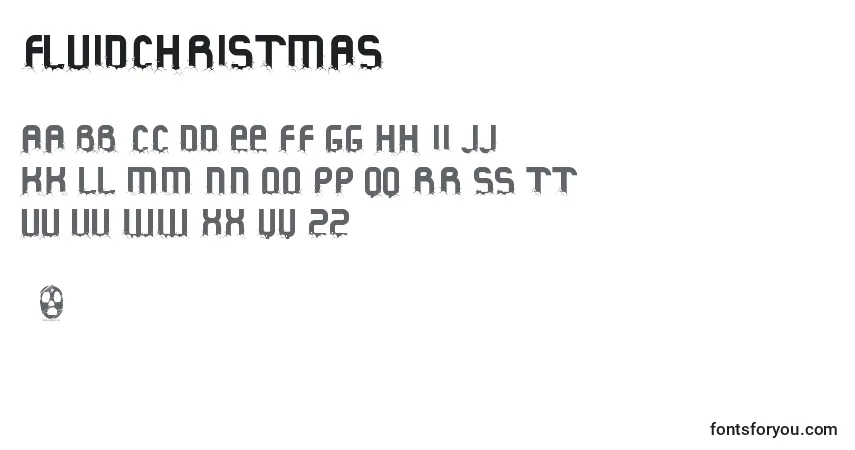 FluidChristmas Font – alphabet, numbers, special characters