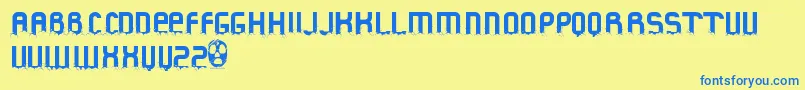 FluidChristmas Font – Blue Fonts on Yellow Background