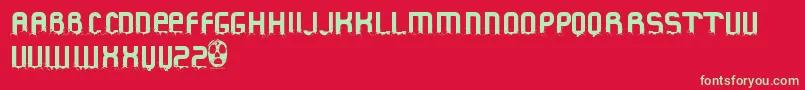 FluidChristmas Font – Green Fonts on Red Background