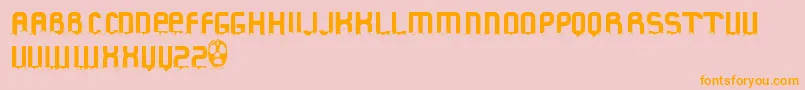 FluidChristmas Font – Orange Fonts on Pink Background