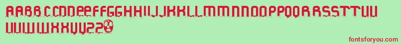 FluidChristmas Font – Red Fonts on Green Background