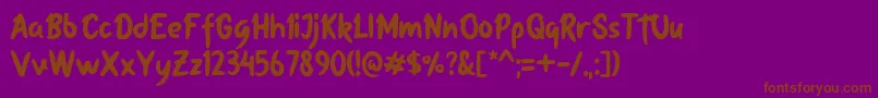 Attasiyap Font – Brown Fonts on Purple Background