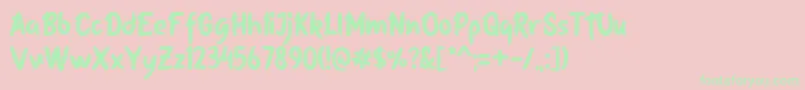 Attasiyap Font – Green Fonts on Pink Background