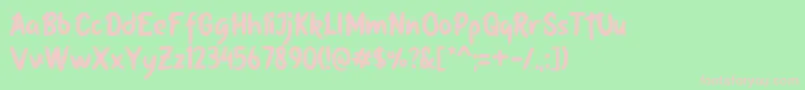 Attasiyap Font – Pink Fonts on Green Background