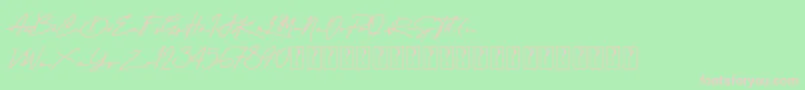 Attention Script Demo Font – Pink Fonts on Green Background