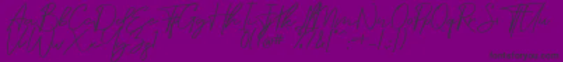Attention-Schriftart – Schwarze Schriften auf violettem Hintergrund