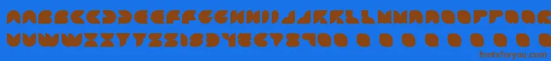 ATTIC    Font – Brown Fonts on Blue Background