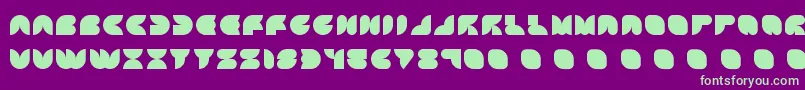 ATTIC    Font – Green Fonts on Purple Background