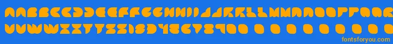 ATTIC    Font – Orange Fonts on Blue Background