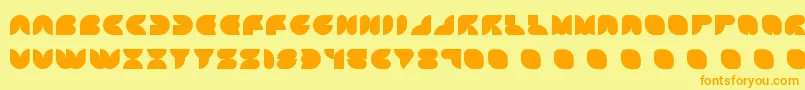 ATTIC    Font – Orange Fonts on Yellow Background