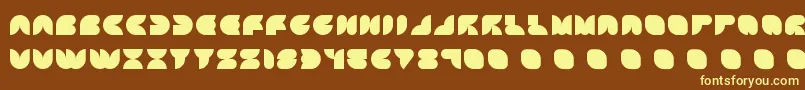 ATTIC    Font – Yellow Fonts on Brown Background