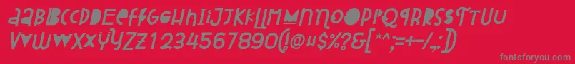 Attracted Monday Italic-Schriftart – Graue Schriften auf rotem Hintergrund