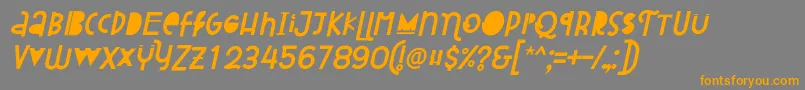 Attracted Monday Italic Font – Orange Fonts on Gray Background